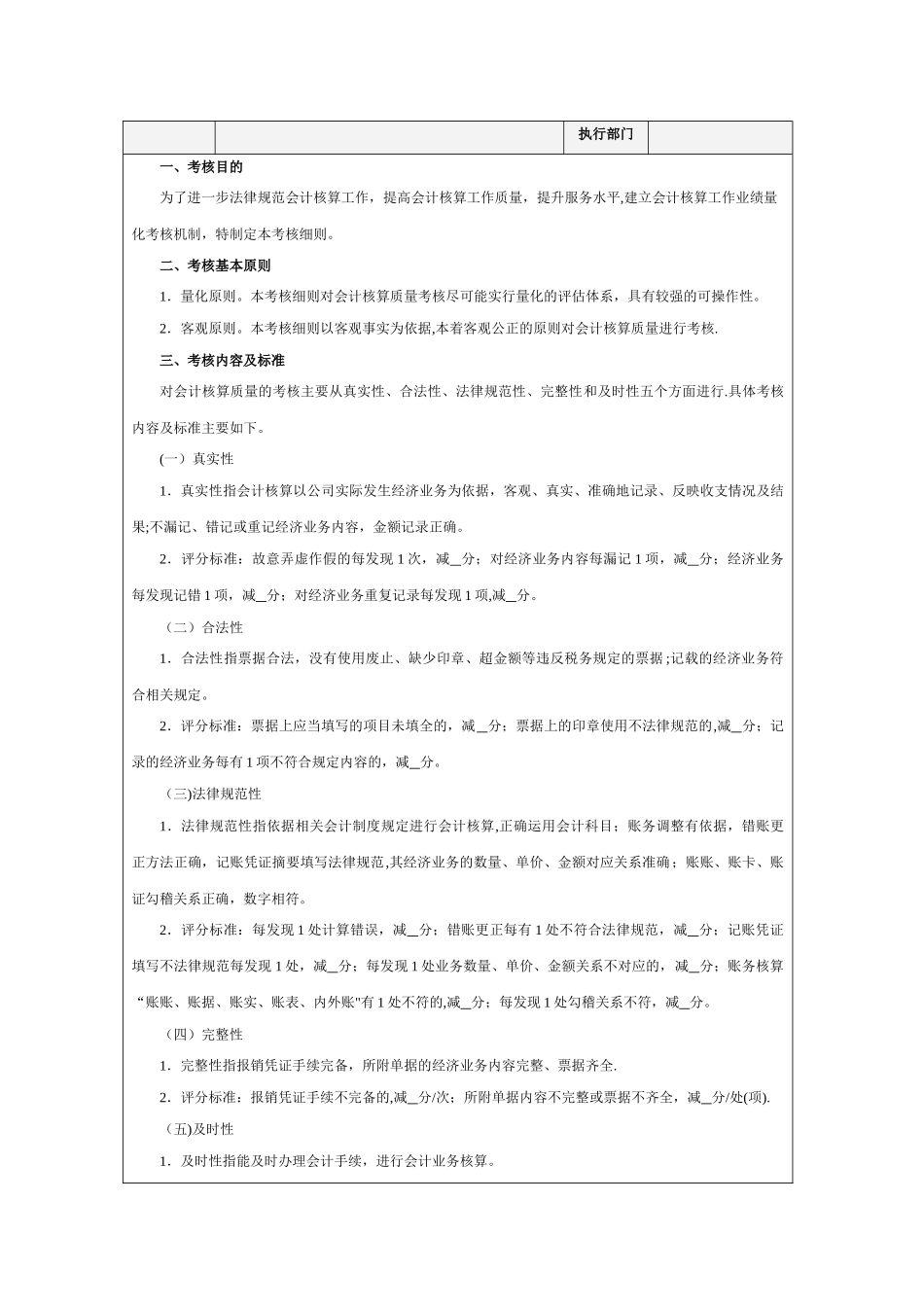 绩效考核量化管理——财务部量化考核_第3页