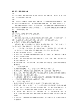 绩效计件工资管理体系方案