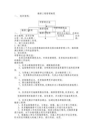 维修管理制度