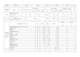 综合单价分析表