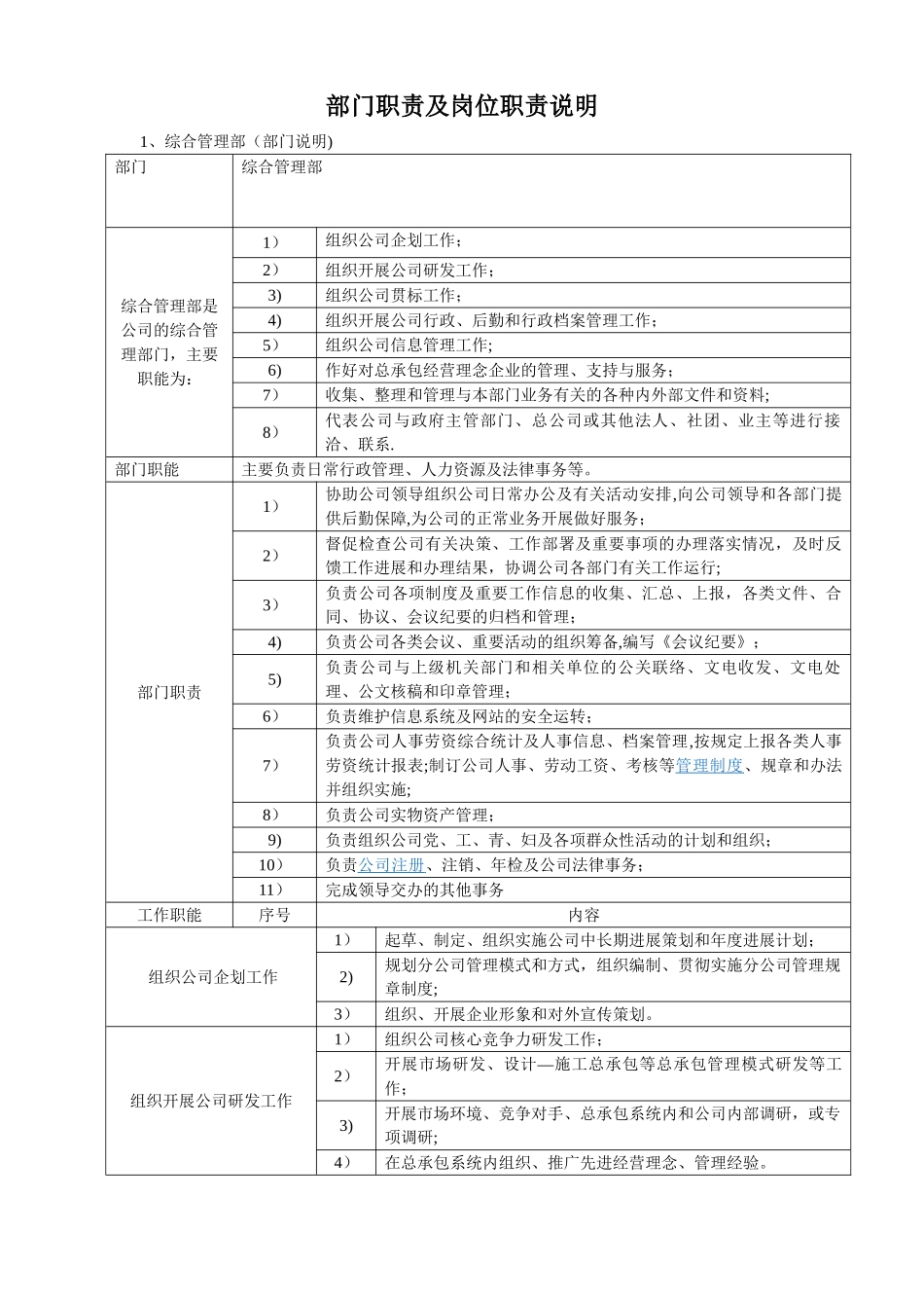 综合管理部职责说明_第1页