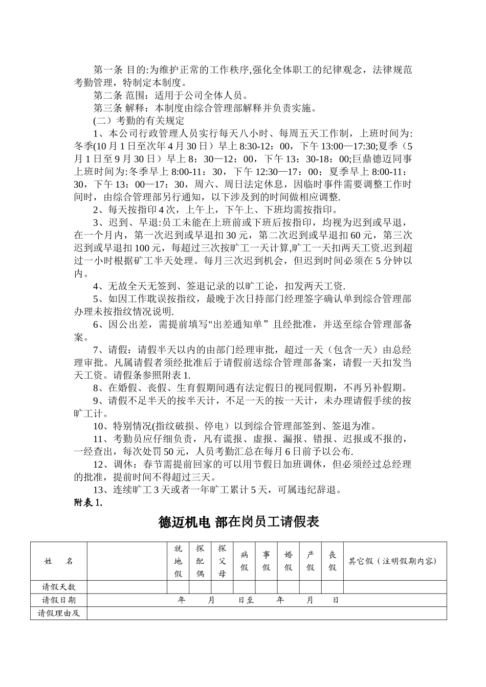 综合管理部规章制度_第2页