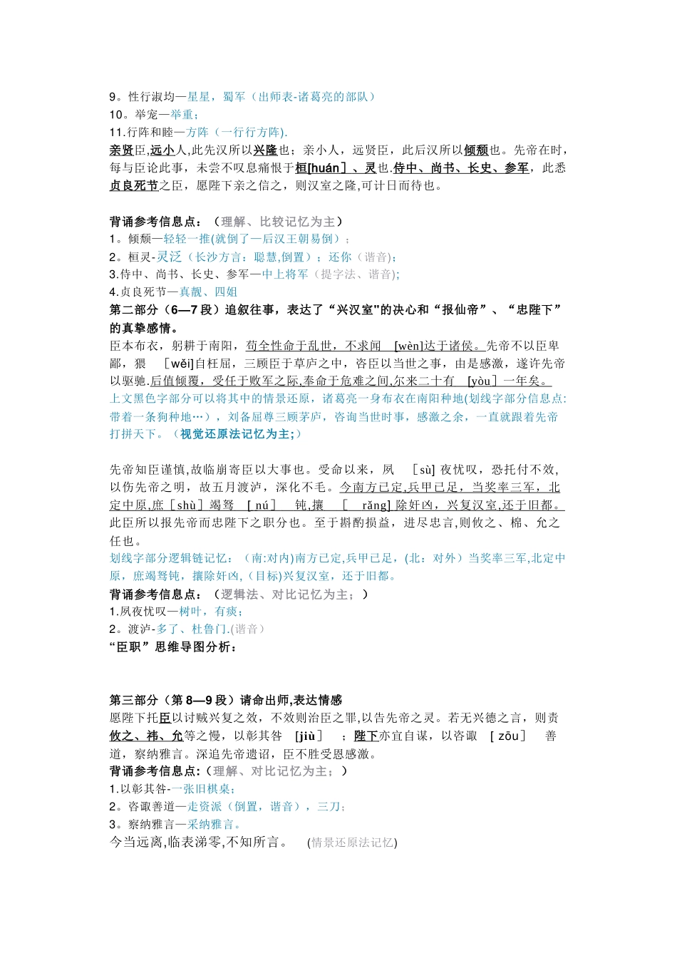 综合运用方法-快速记忆出师表_第3页