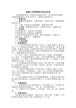 综掘工作面管理细则