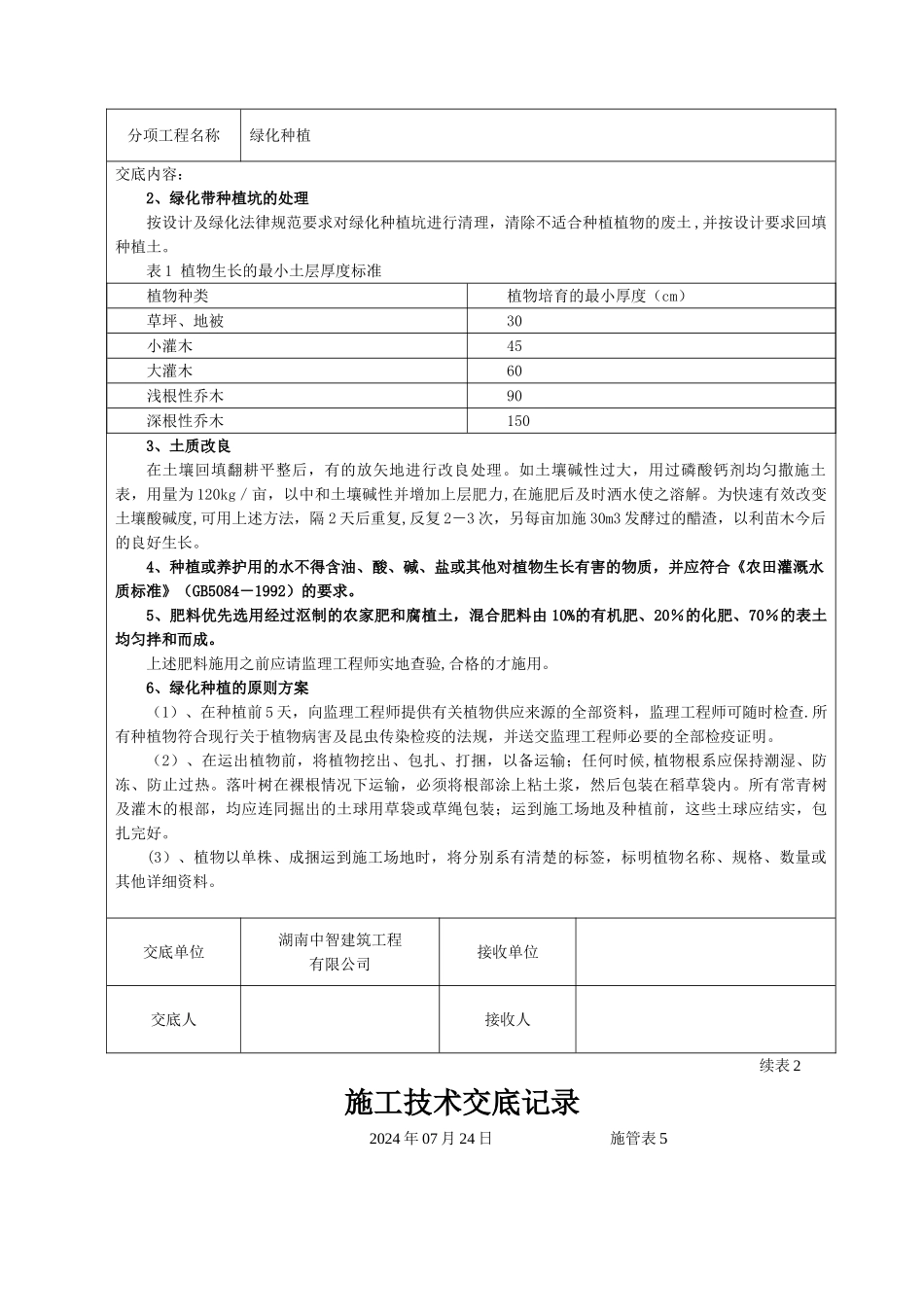 绿化工程施工技术交底_第2页