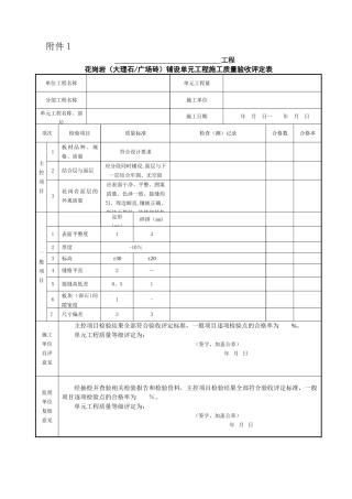 绿化工程评定表