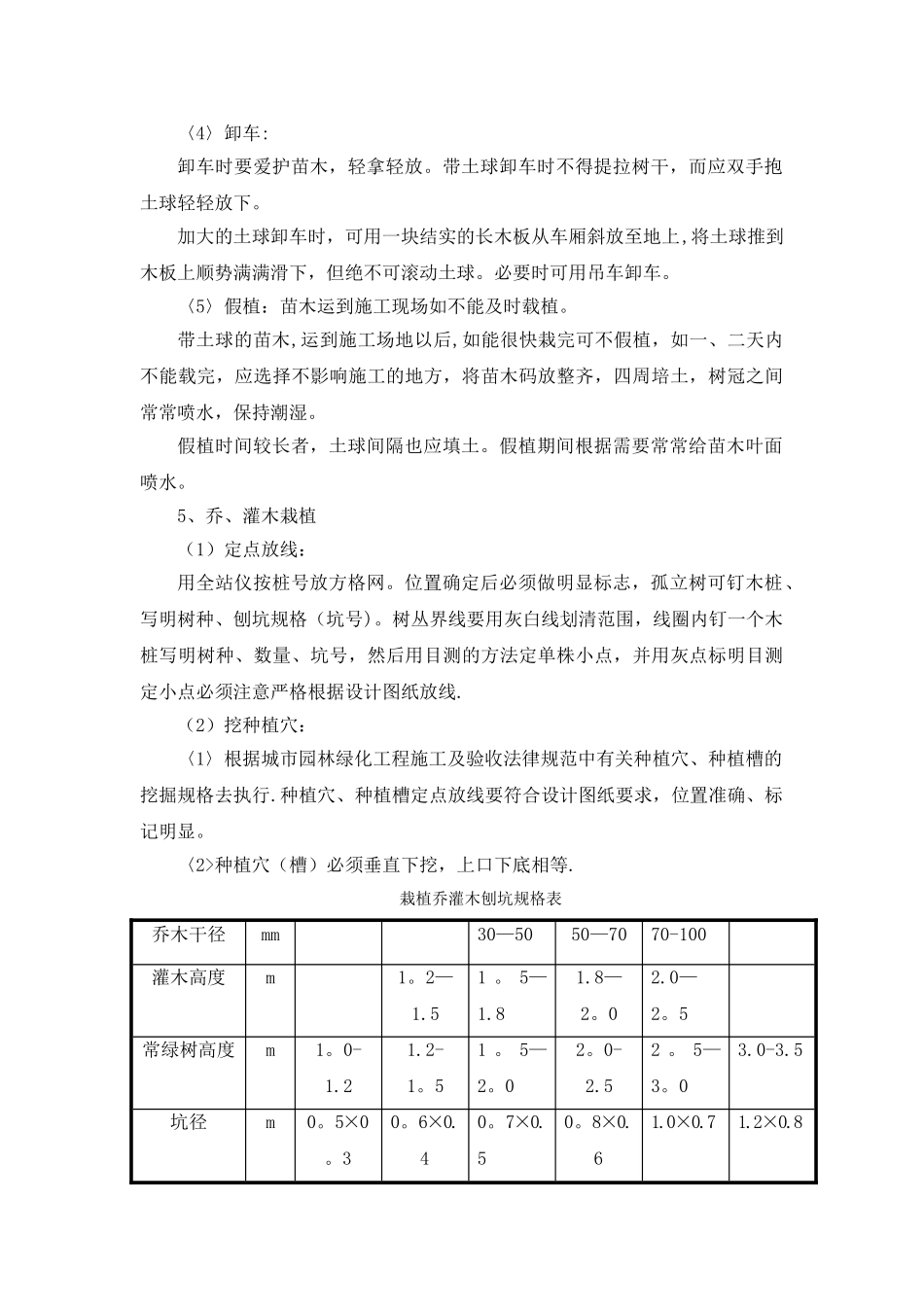 绿化栽植工程施工方案_第3页