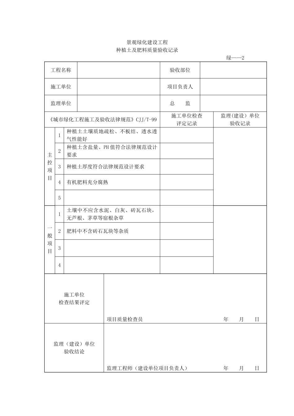 绿化检验批质量验收记录_第2页