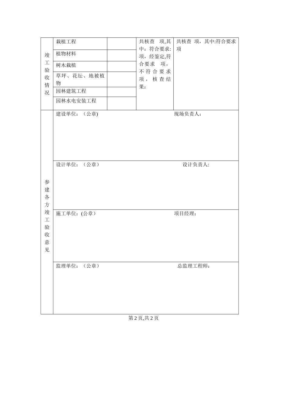 绿化竣工验收报告格式_第2页