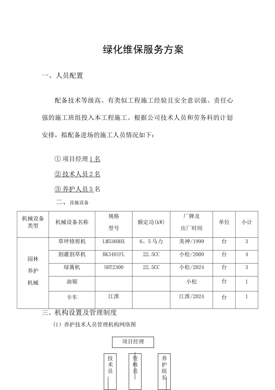 绿化维保服务方案_第1页
