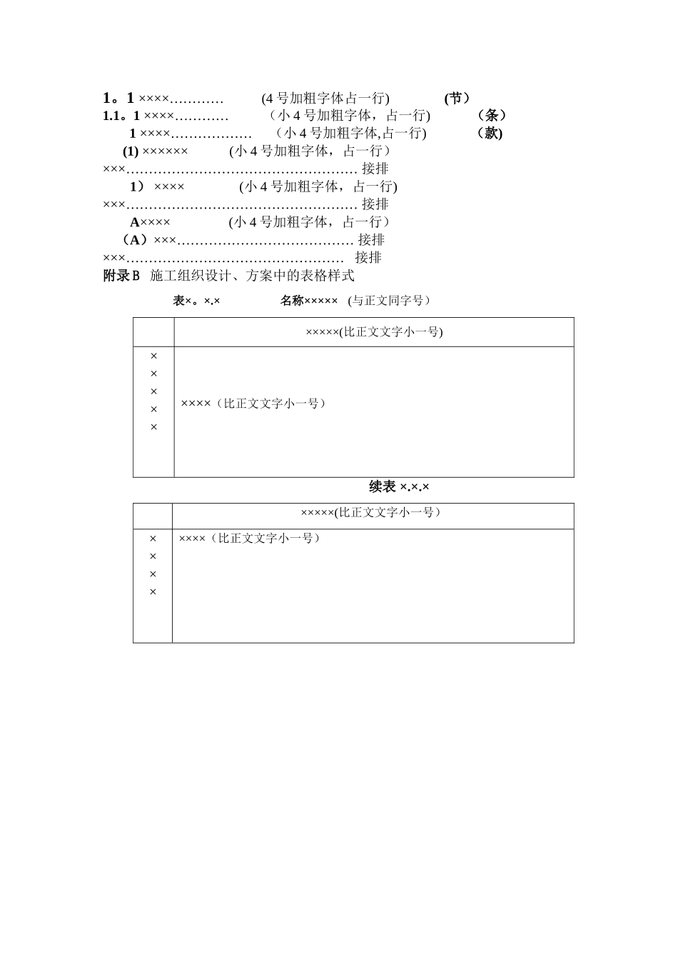 编写施工组织设计字体格式等要求_第3页