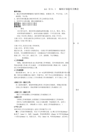 编制计划的原理