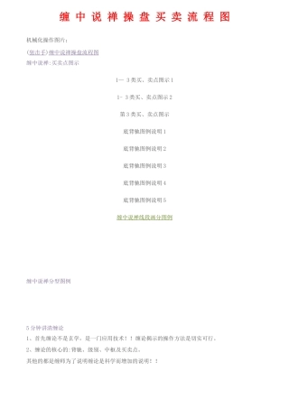 缠中说禅操盘买卖流程图