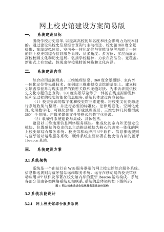 网上校史馆建设方案简易版