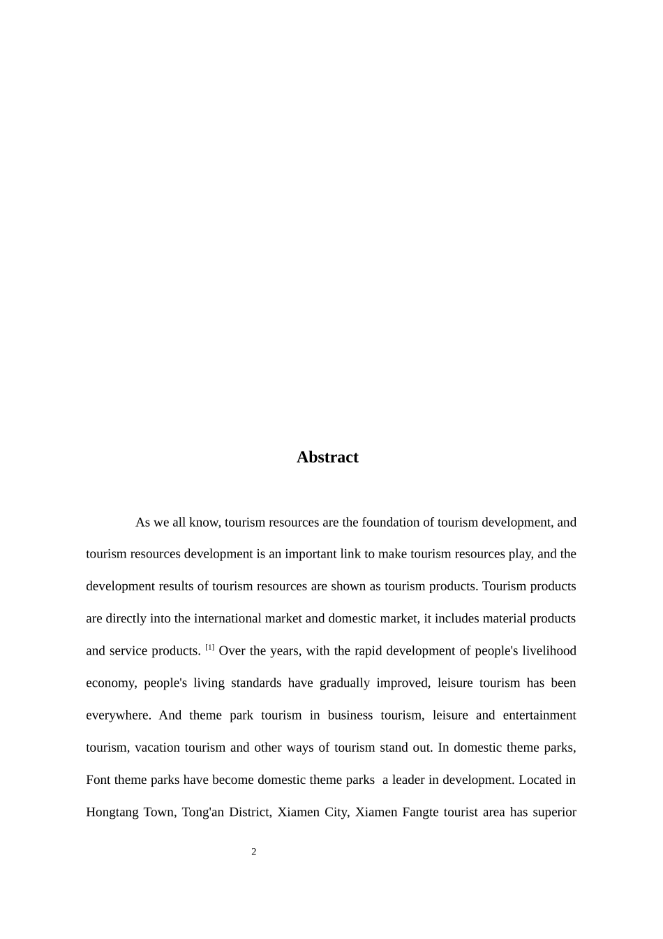 旅游管理与服务教育-厦门方特旅游景区旅游产品开发研究论文_第2页