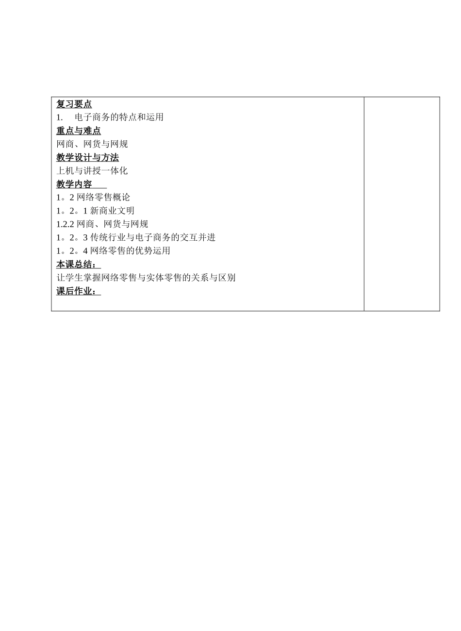 网店运营实务电子教案_第2页