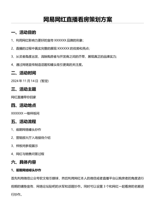 网易网红直播看房计划方法办法