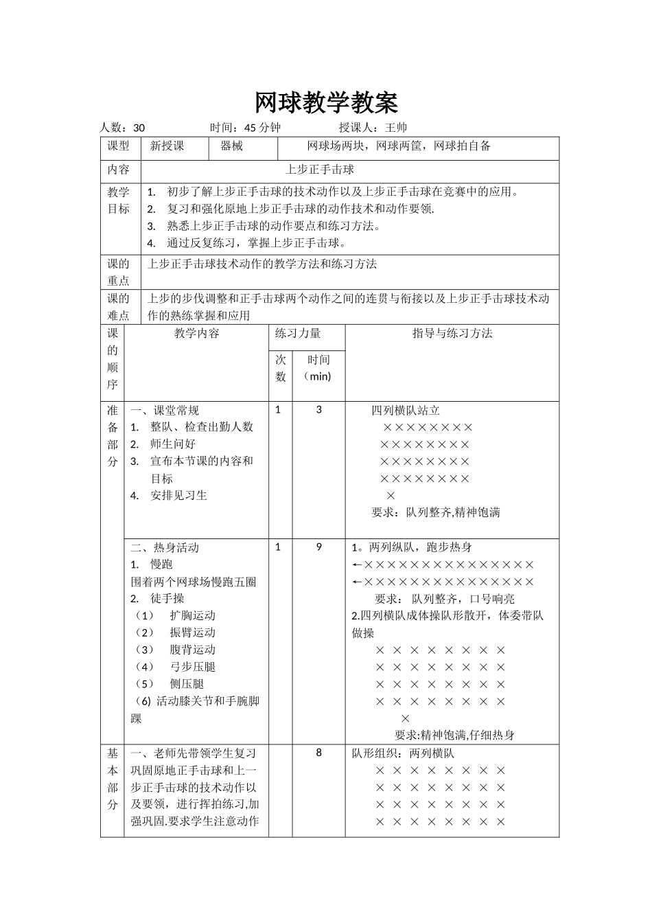 网球教学教案_第1页