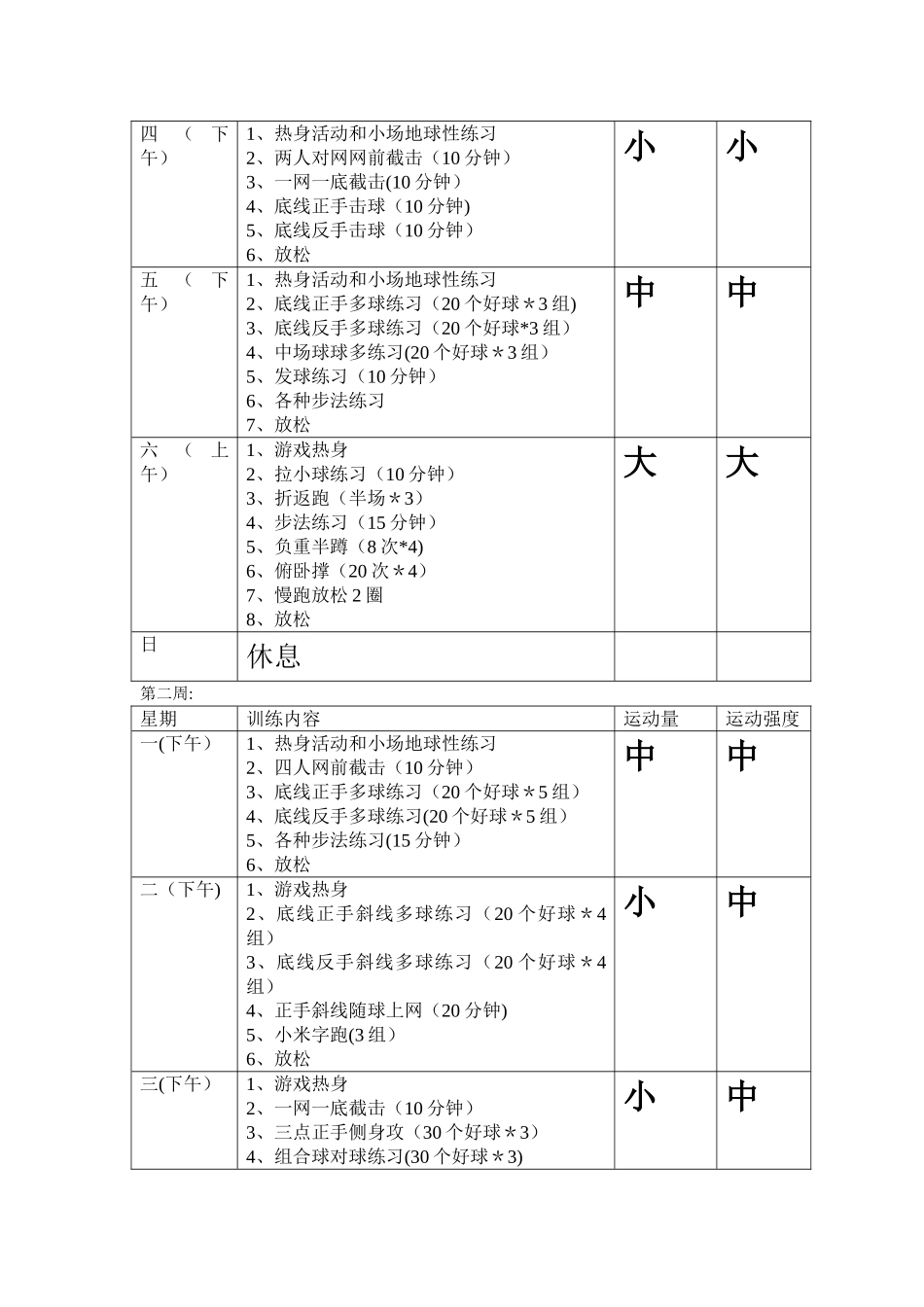 网球训练计划和体能训练计划_第2页