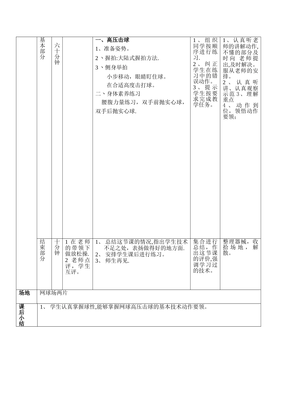 网球高压击球教案_第3页