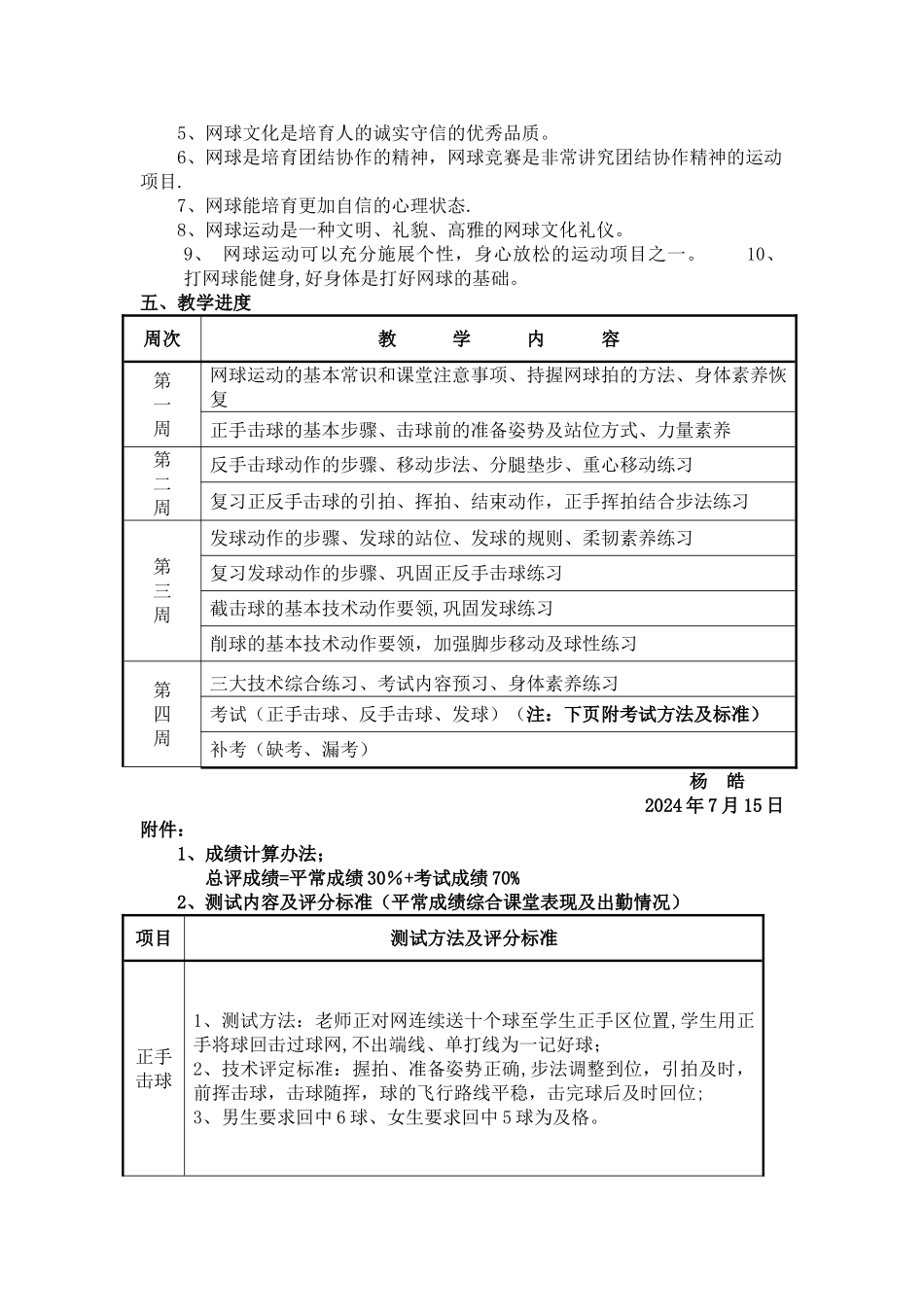 网球培训班教学计划_第2页