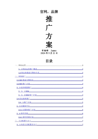 网站运营推广方案