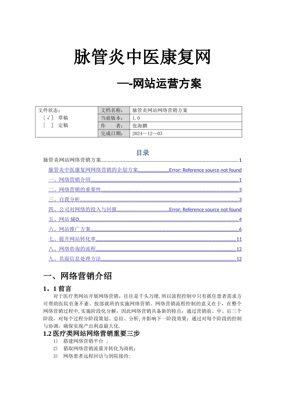 网站运营整体计划V1.0_第1页