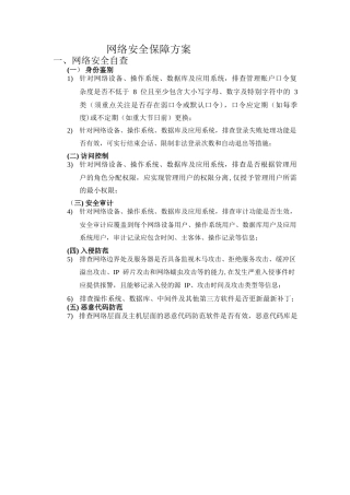 网络安全保障方案