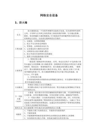 网络安全设备介绍