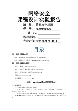 网络安全课程设计报告-