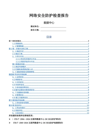 网络安全防护检查报告