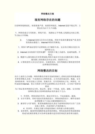 网络整改方案
