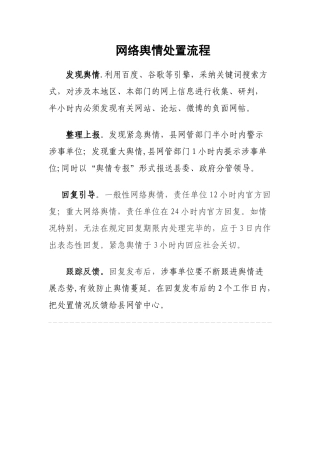 网络舆情处置流程