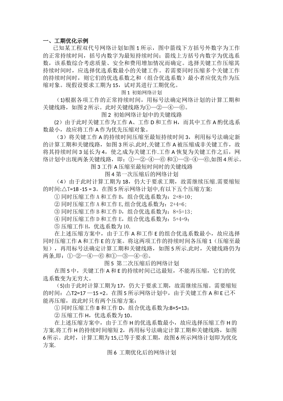 网络计划优化案例-工期优化_第1页