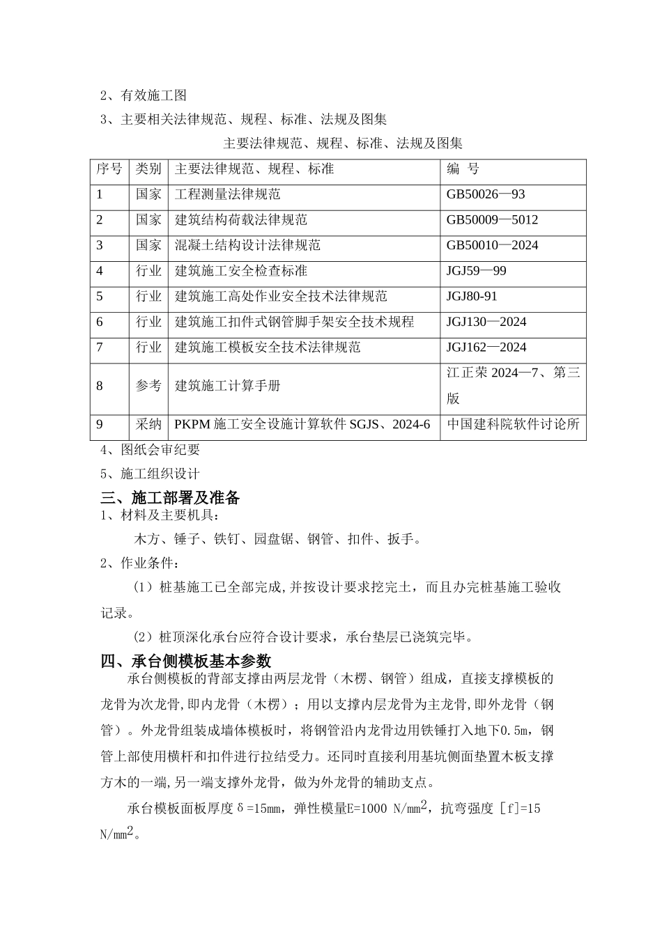 罗克莱承台基础模板施工方案_第2页