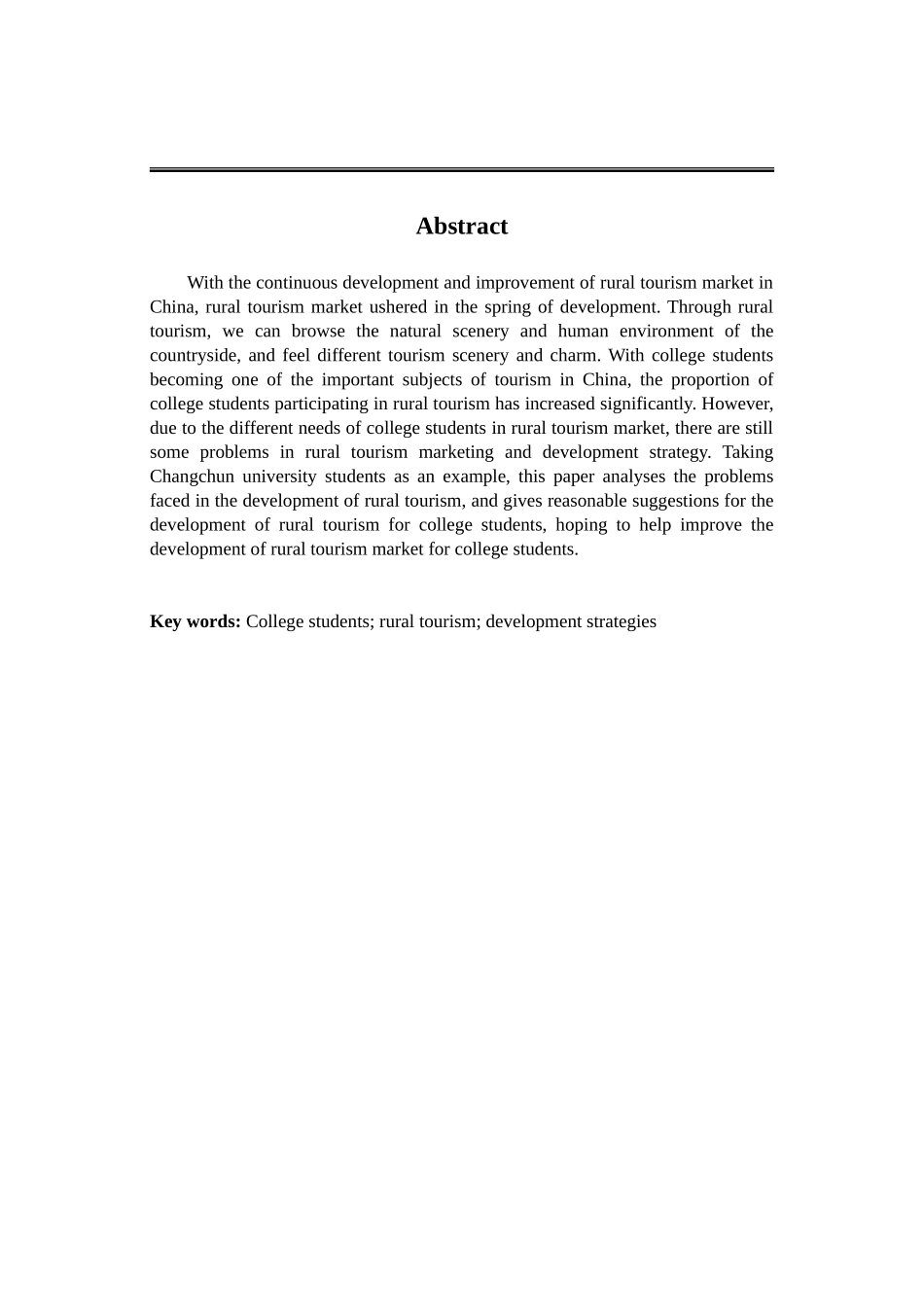 某市大学生乡村旅游发展对策研究  旅游管理专业_第2页