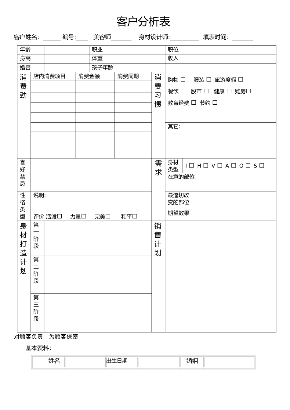 美容院客户分析表_第1页