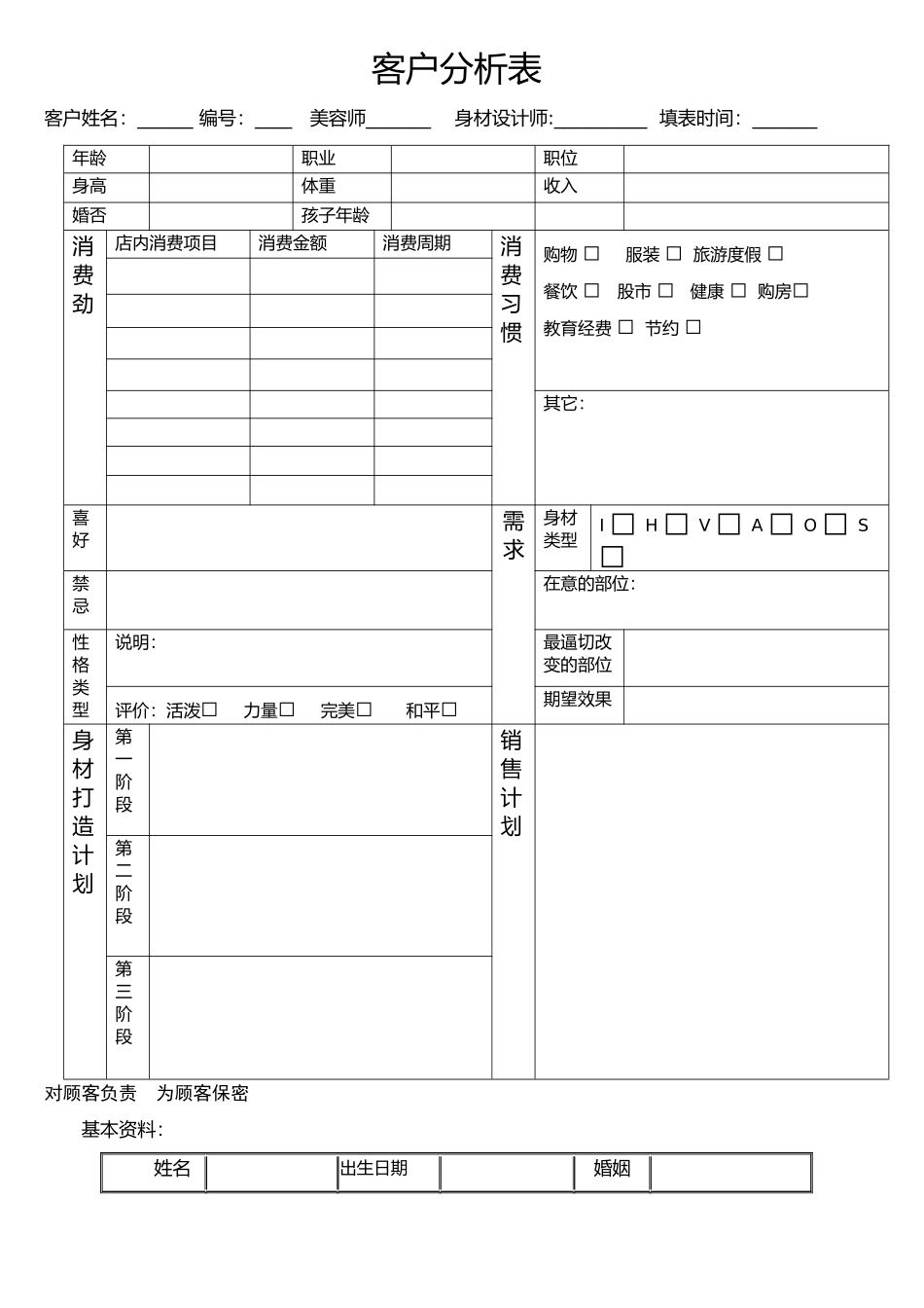 美容院客户分析表_第1页