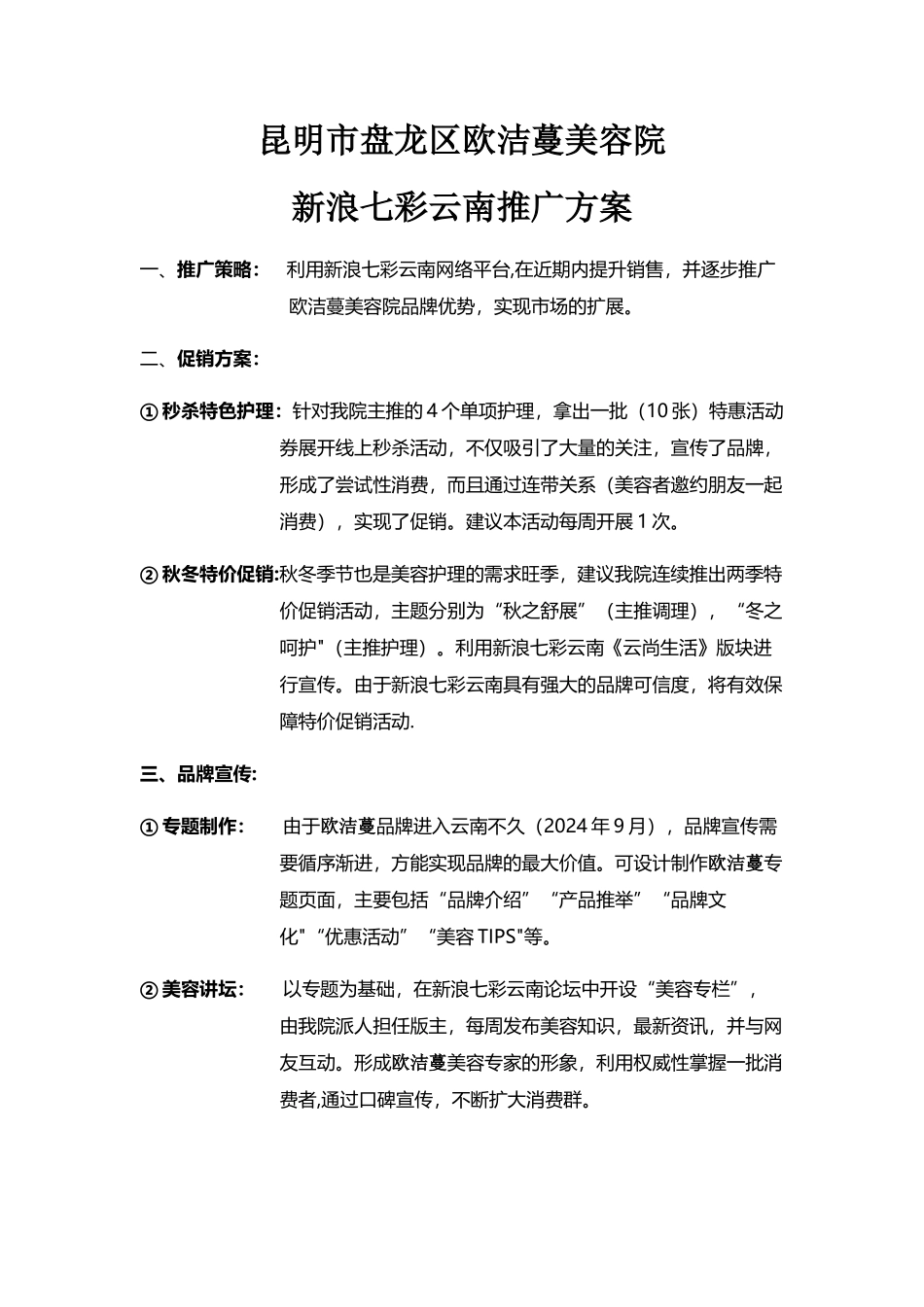 美容院网络推广方案_第1页