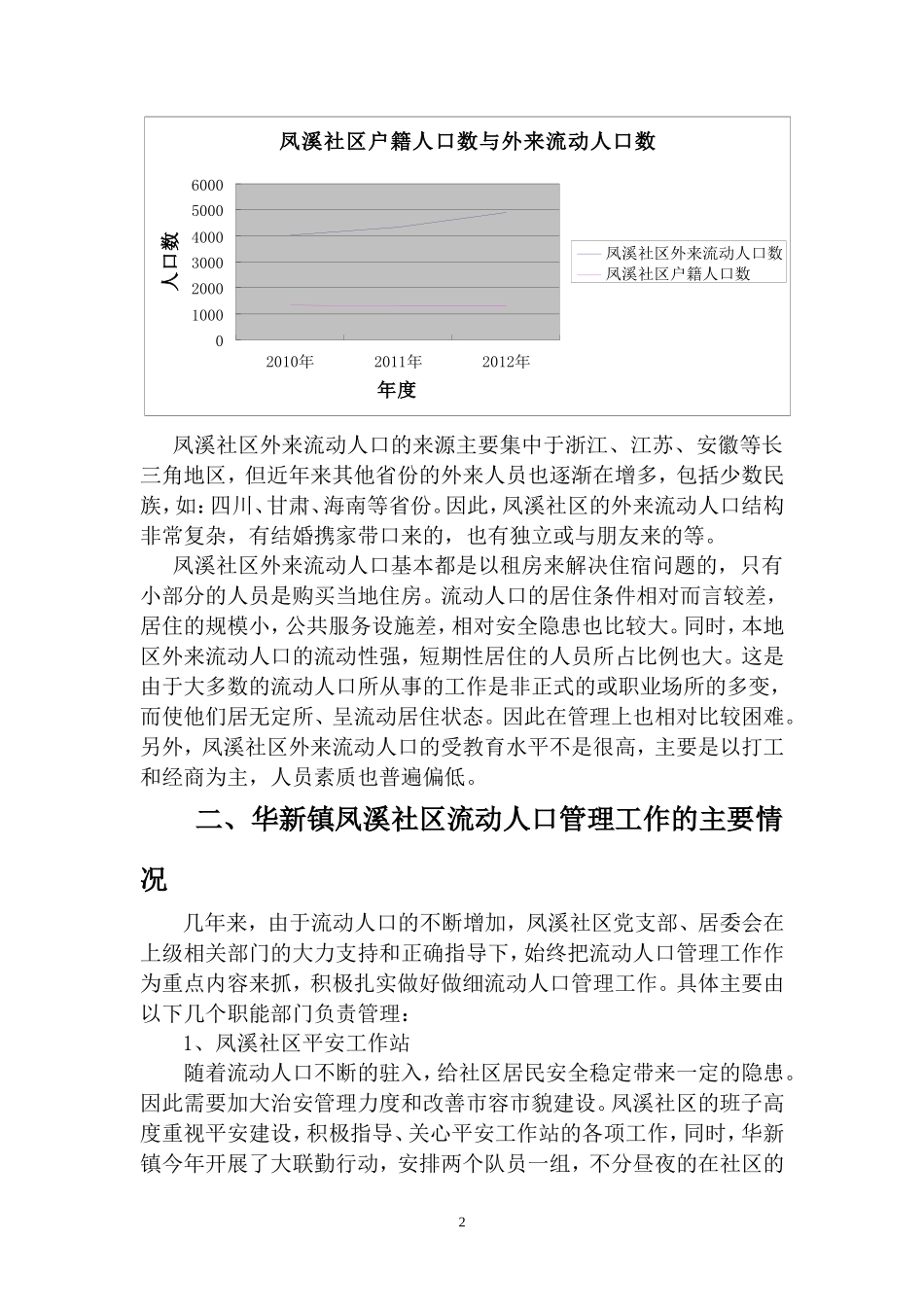 某镇社区流动人口管理现状、问题及对策研究  公共管理专业_第2页