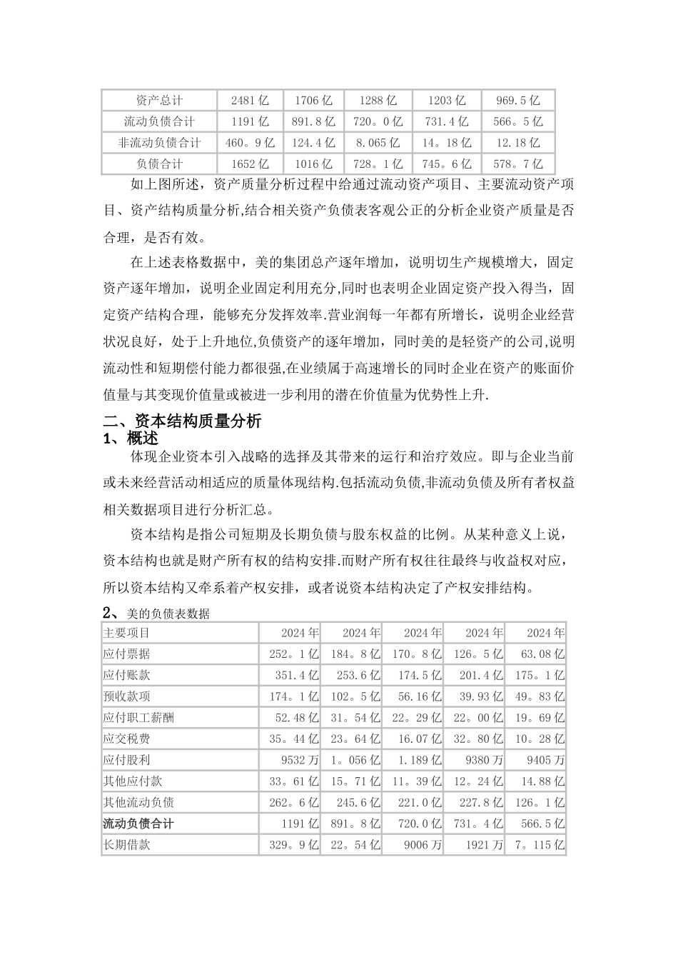 美的质量分析报告_第2页