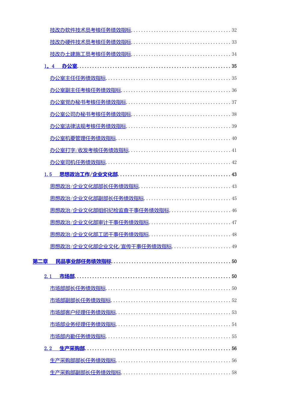 美的集团：数十个岗位任务绩效指标_第2页
