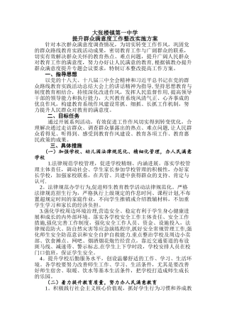 群众满意度提升整改方案.