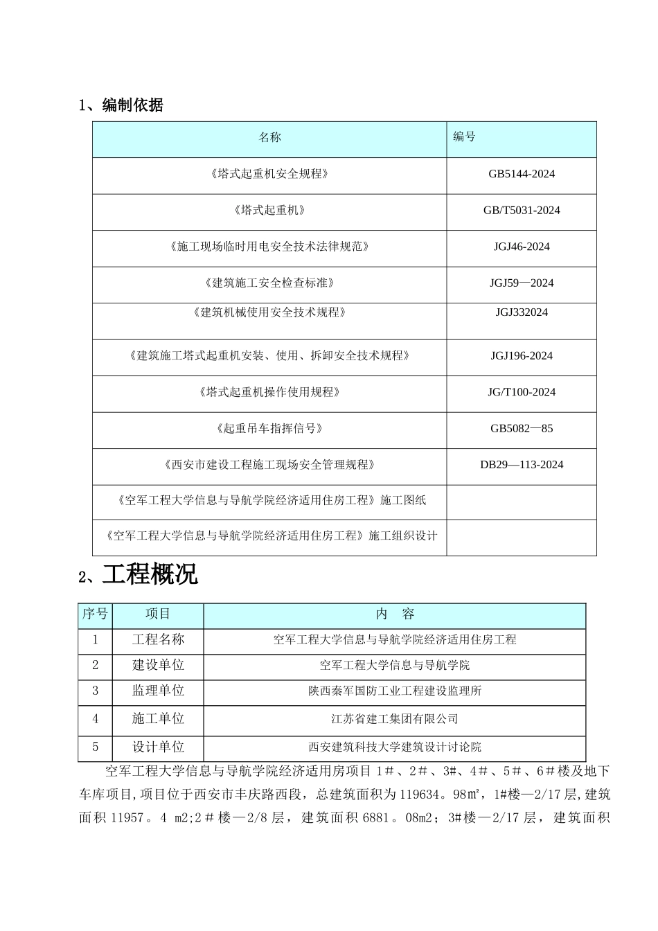 群塔作业施工方案-群塔作业方案_第1页