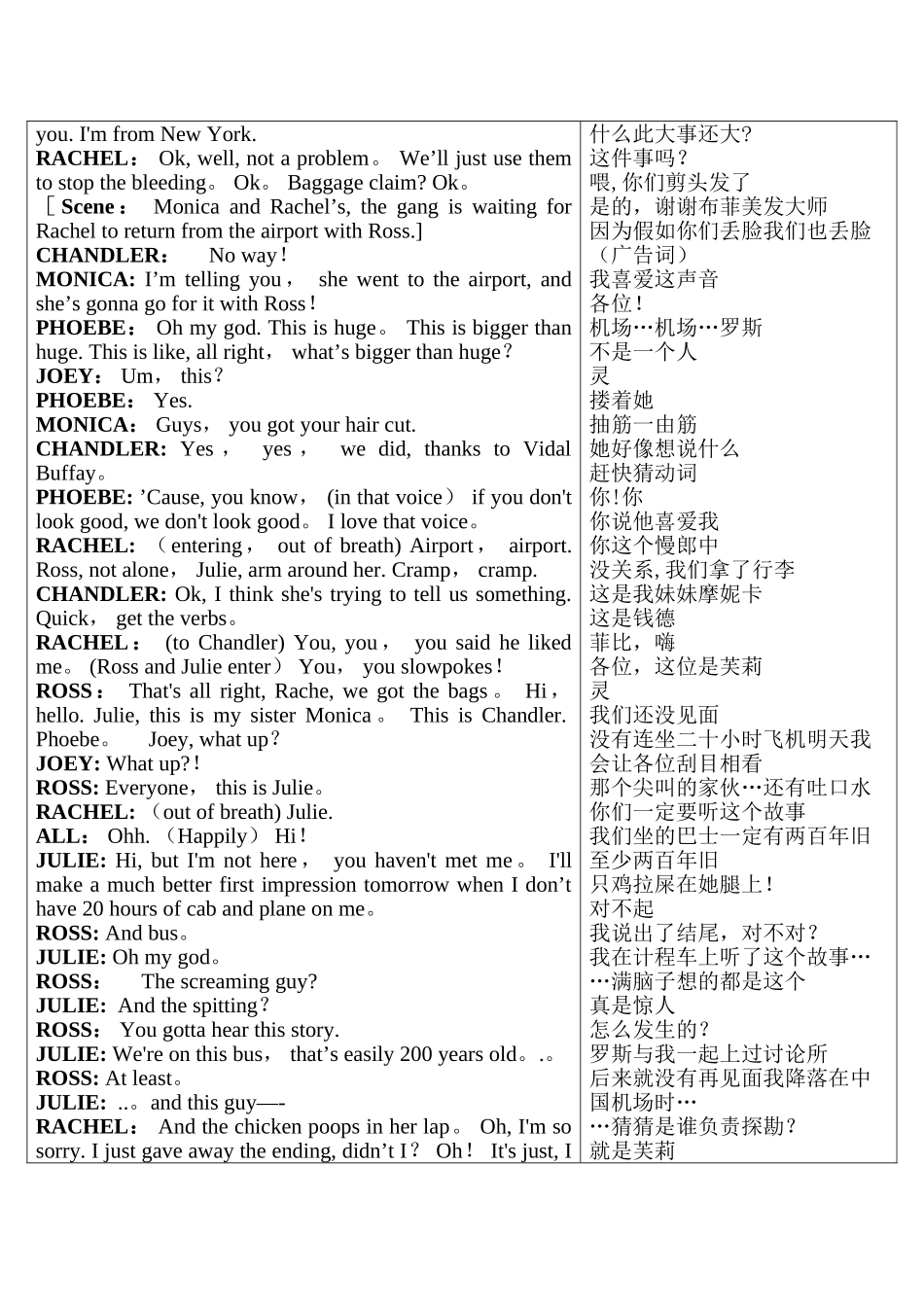 老友记第二季中英文对照台词_第2页