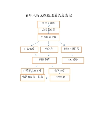 老年人绿色通道紧急流程