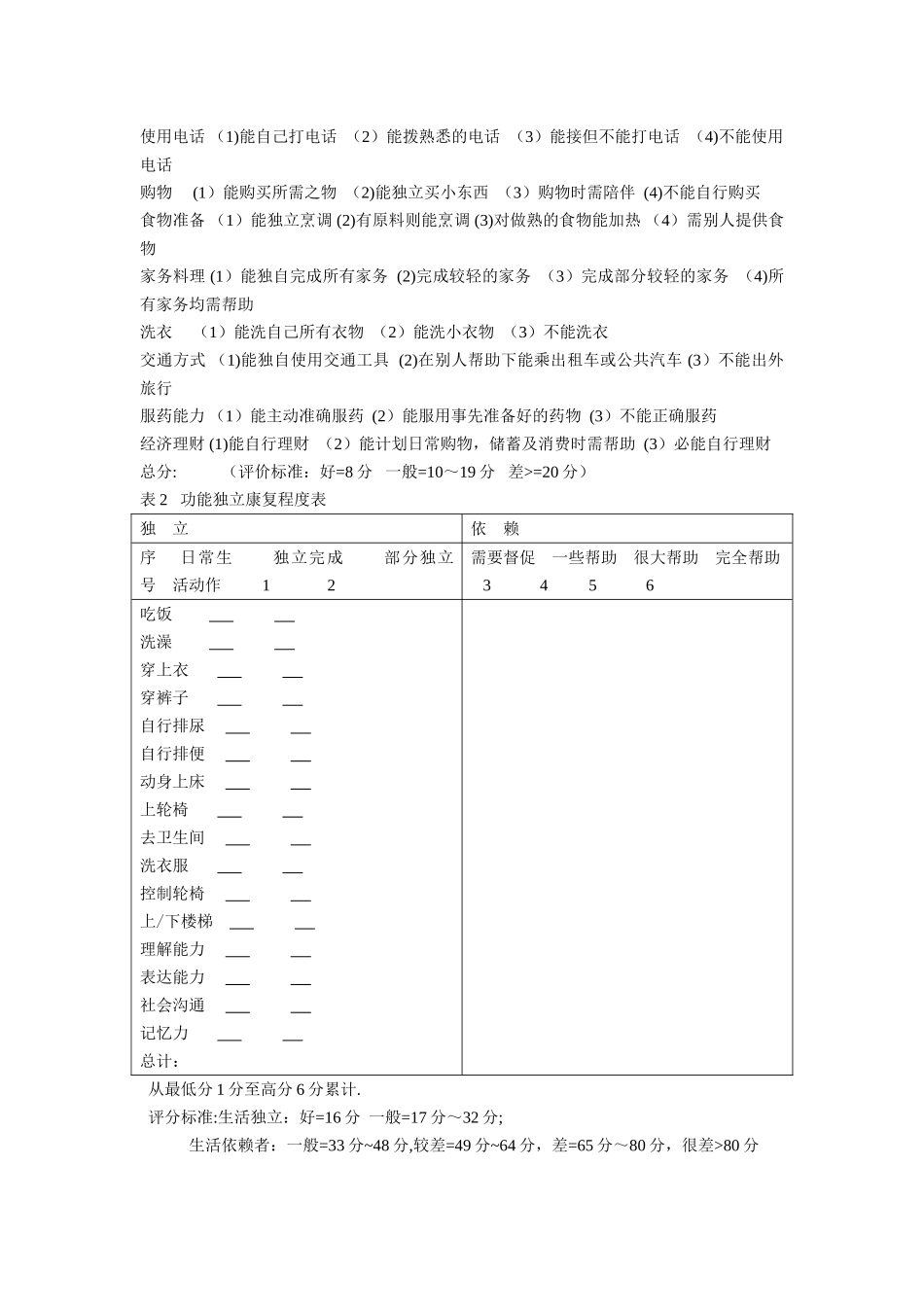 老年健康评估表_第3页