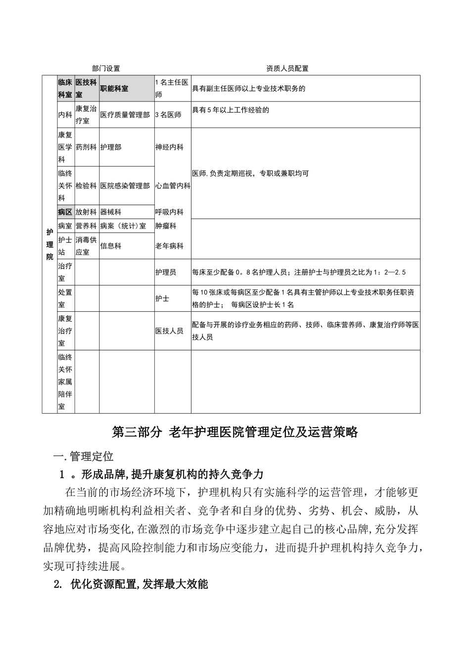 老年护理医院运营管理框架方案_第3页