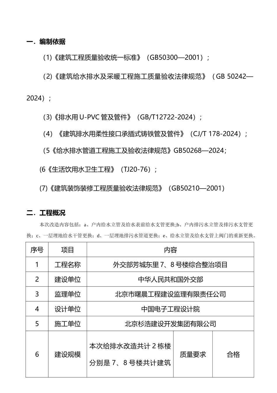 老旧小区给排水安装工程施工方案_第3页