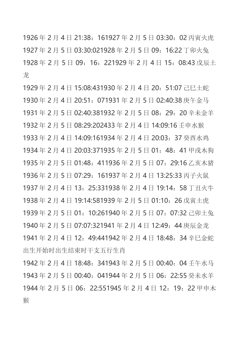 老黄历生肖查询表_第3页